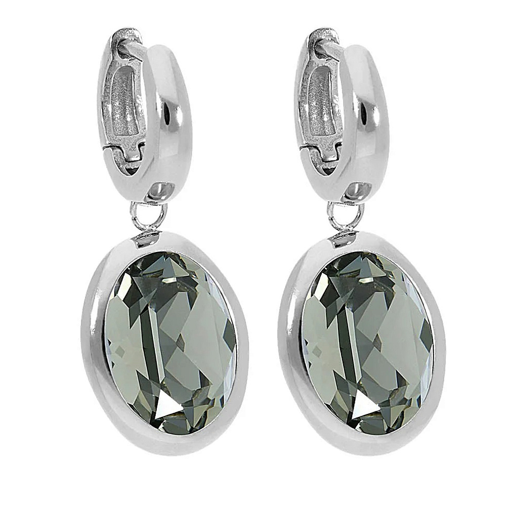Qudo Серьги Creole TIVOLA small S black diamond Qudo 310530 BW/S Арт.: 310530 BW/S
