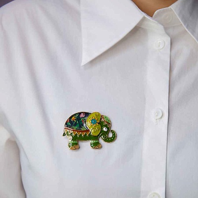 Брошь Слон  Shadore  XZ2293.19 G/G 