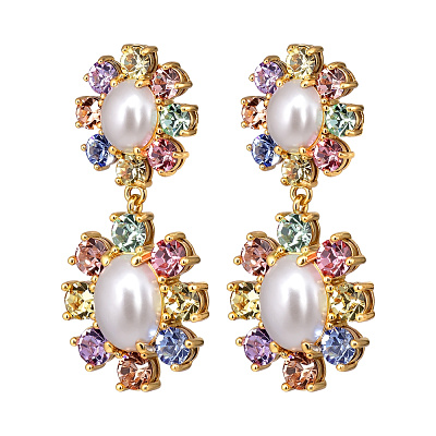 Серьги LINA SG PASTEL MULTI / WHITE PEARL 460507 