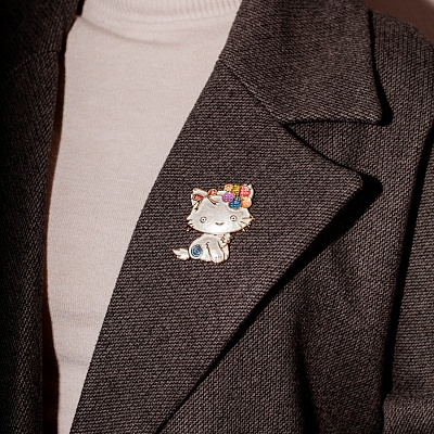 Брошь KITTY  Shadore  XZ1444.27 M/G 