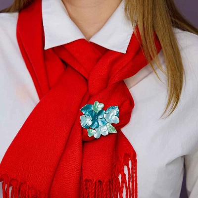 Брошь Фиалки  Shadore  XZ1498.20 G/S 