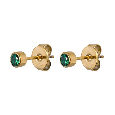 Пусеты Cubic zirconia Green SWE0128 G G 