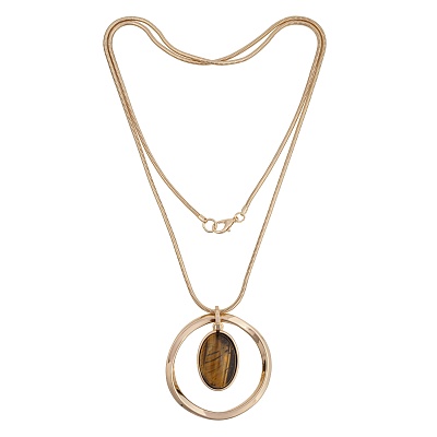 Колье TIGER EYE LN5129 BR/RG 