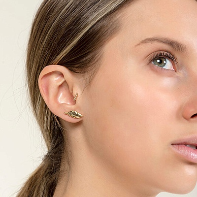 Серьги PLUMA GOLD  Ciclon  A230605 G 