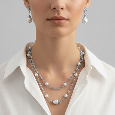 Комплект колье+серьги  Fiore Luna  SG200097E-002 S 