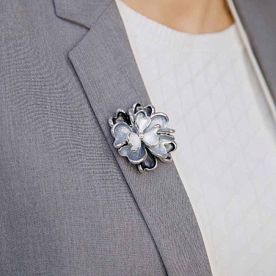 Брошь Цветок  Shadore  XZ1153.2 BW/S 