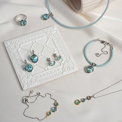 Колье Green colors  Fiore Luna  B2101SW-N01.16 G/MIX 