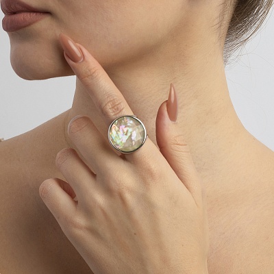 Кольцо nautilus безразмерное  Possebon  K9948.12 BW/S 