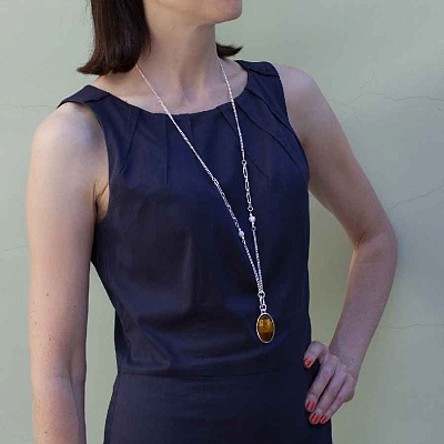 Колье TIGER EYE  Fiore Luna  LN5156 BR/S 