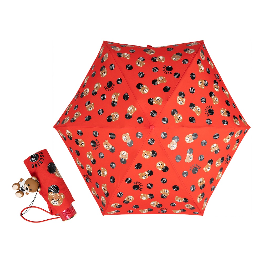 Moschino Зонт складной Pois and Bears Red Арт.: product-3526