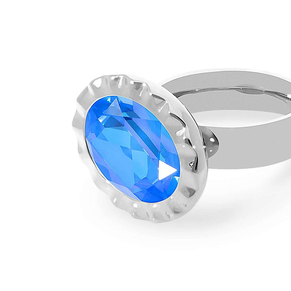 Qudo Кольцо TIVOLA UNICA big (S/P) Royal blue delite 58 Qudo 688152 Арт.: 688152