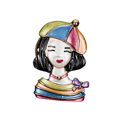 Брошь Девочка в берете XZ1479.27 M/G 