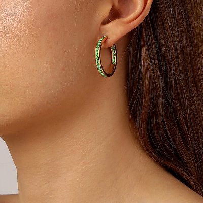 Серьги JUSTINA SG LIGHT GREEN  Dyrberg Kern  420134 G/G 