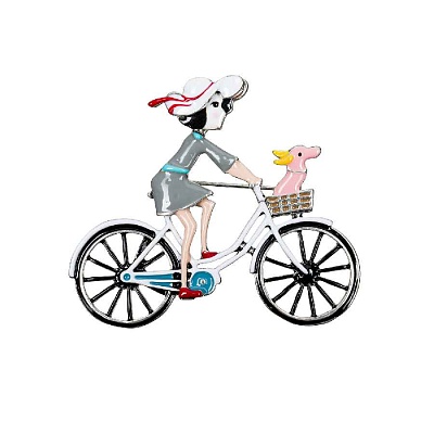 Брошь Велосипед XZ2294.2 BW/S 