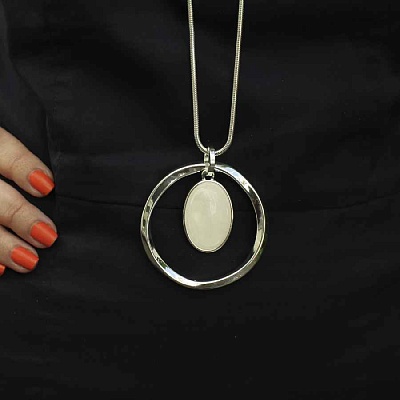 Колье CRYSTAL-MOON OPAL  Fiore Luna  LN5137 BW/S 