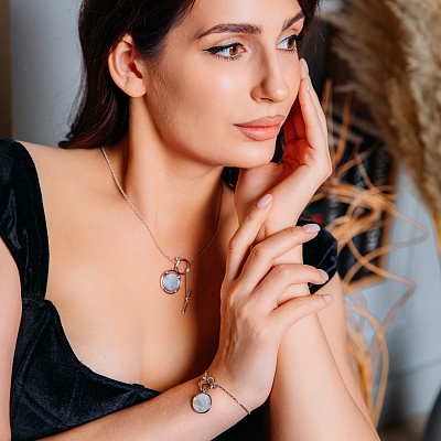 Браслет MOP  Fiore Luna  C2010NM-B03.2 BW/S 