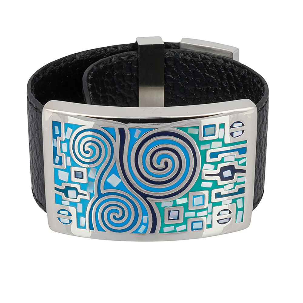 Fiore Luna Браслет на кожаном черном ремешке Арт.: CB01319-1 BL/S