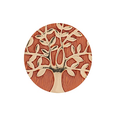 Брошь Дерево с листьями XZ1226.6 R/G 