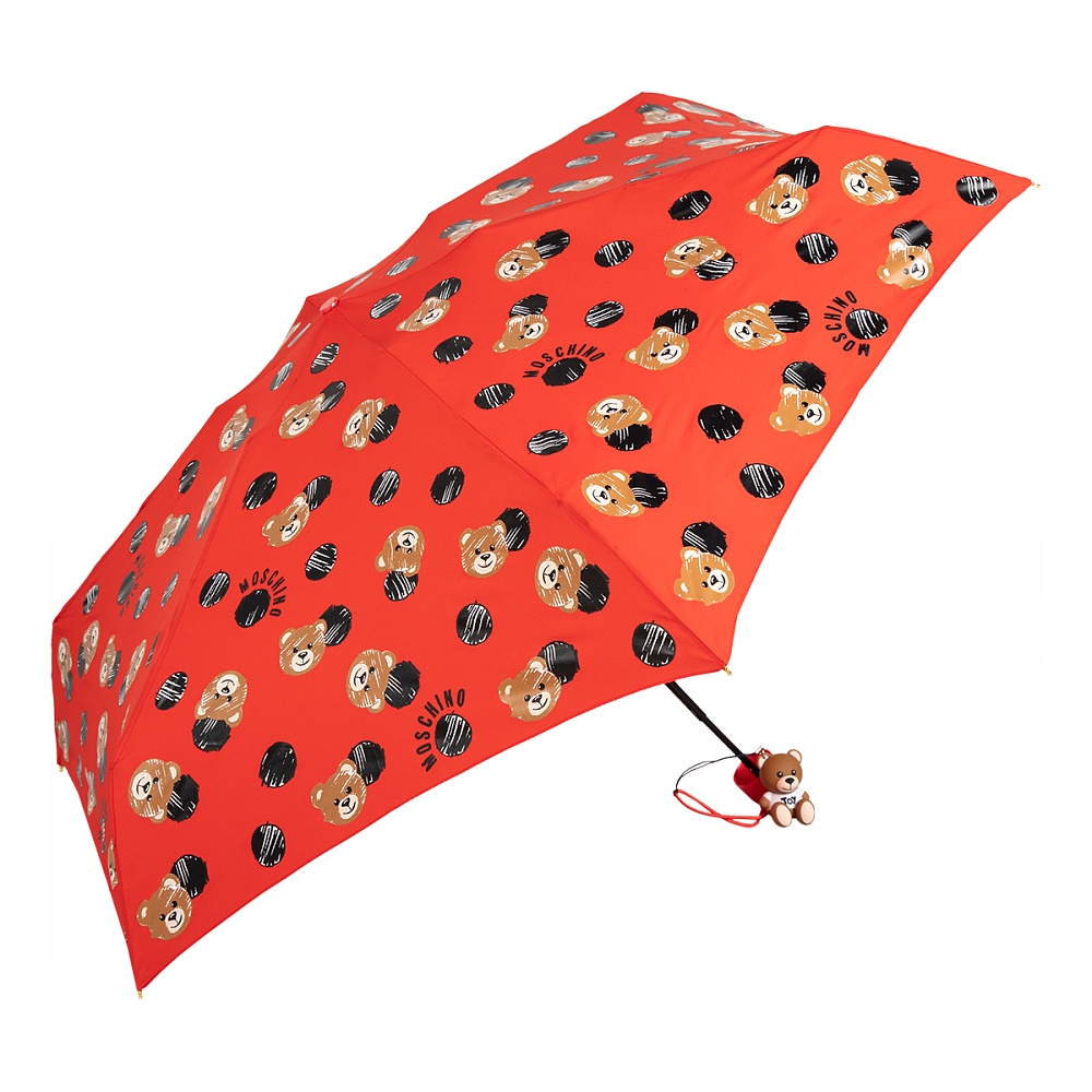 Moschino Зонт складной Pois and Bears Red Арт.: product-3526