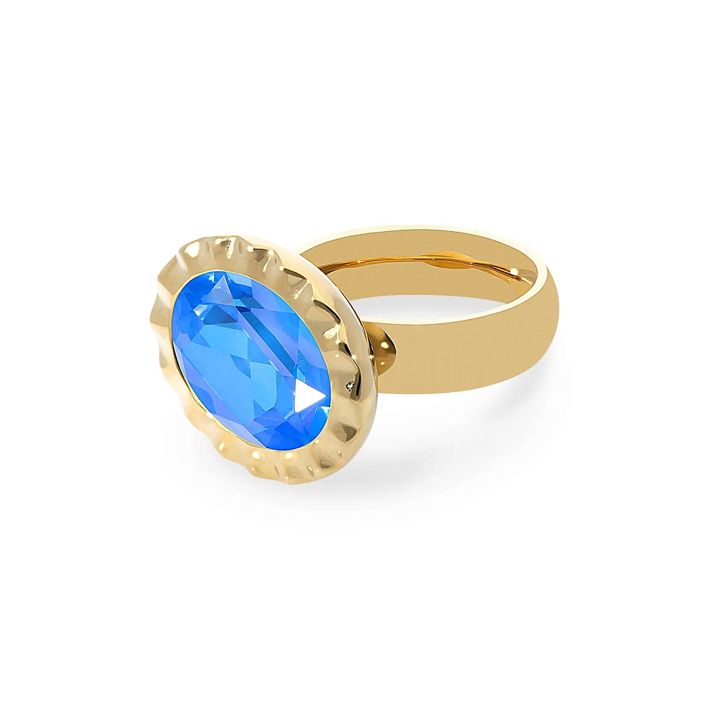 Qudo Кольцо TIVOLA UNICA big (G/P) Royal blue delite 60 Qudo 688162 Арт.: 688162