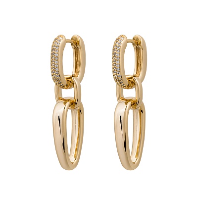 Серьги triple gold ABE27622-01 G 