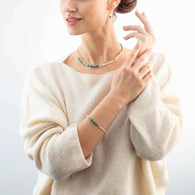 Колье Turquoise-Green  Coeur de Lion  1126/10-0605 