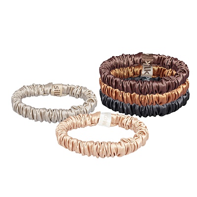 Набор резинок для волос 5 штук 100% шелк SS1005.2 BR 