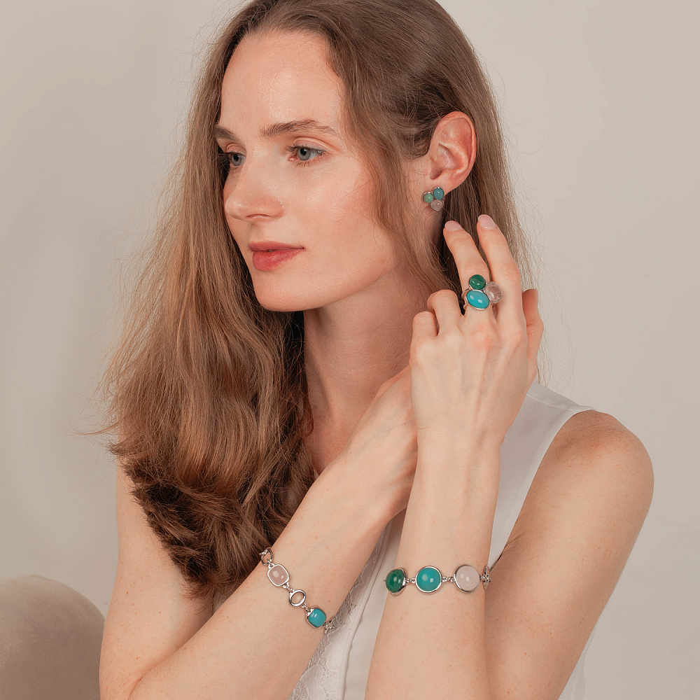 Possebon Браслет Azul, Q. Rose, Q.Verde Possebon C0133.20.7.17 S Арт.: C0133.20.7.17 S