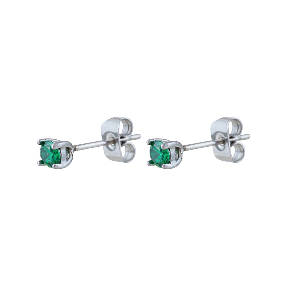 Fiore Luna Пусеты GREEN Арт.: AE03187-8A G/S