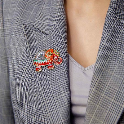 Брошь Слон  Shadore  XZ2293.9 R/G 