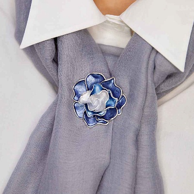 Брошь Цветок  Shadore  XZ1154.23 BL/S 