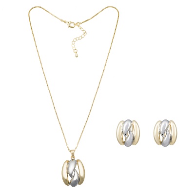 Комплект колье+серьги SG206497E-001 G 