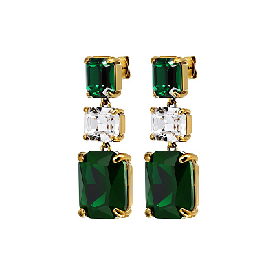 Серьги ESMARA SG EMERALD GREEN / CRYSTAL Dyrberg Kern 470150 470150 