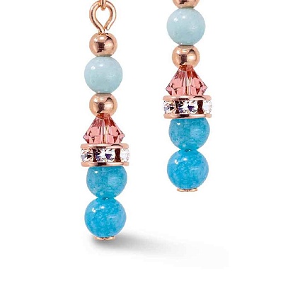 *Пусеты Aqua-Lilac  Coeur de Lion  *6020/21-2026 