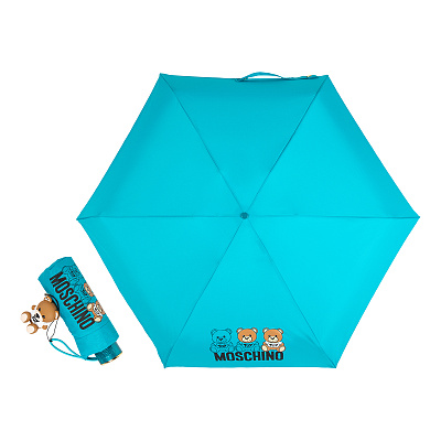 Зонт складной Moschino 8061-superminiT Bear scribble Peacock  Moschino  product-3519 