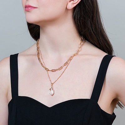 Колье Crystal Drop  Fiore Luna  LN5122 BW/RG 