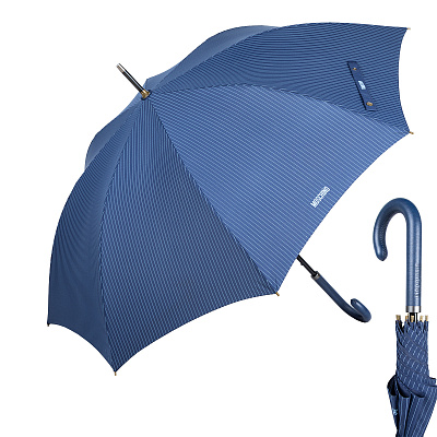 Зонт-трость Moschino 8509-67AUTOF Pinstripes Blue product-3387 