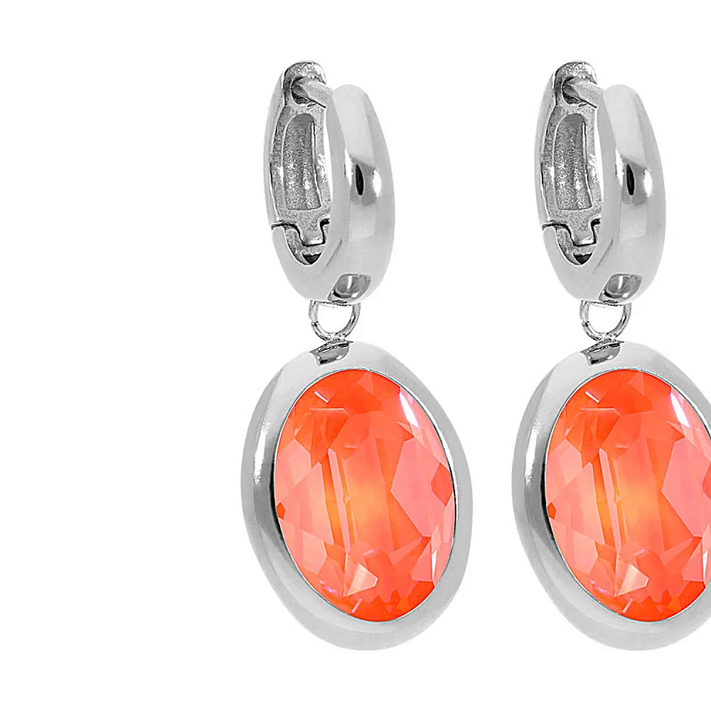 Qudo Серьги Creole TIVOLA small (S/P) Orange glow delite Qudo *310683 R/S Арт.: *310683 R/S