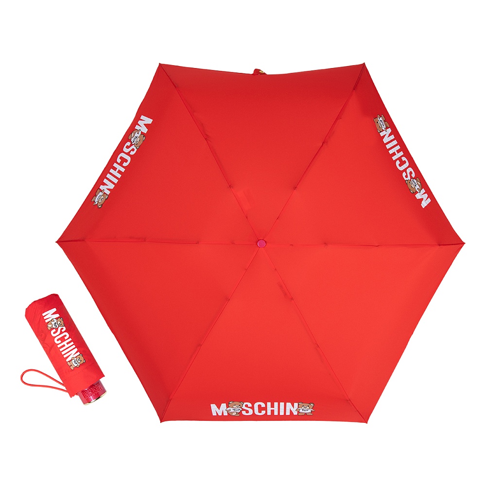 Moschino Зонт складной Logo with bears Red+Box teddy Арт.: product-3419