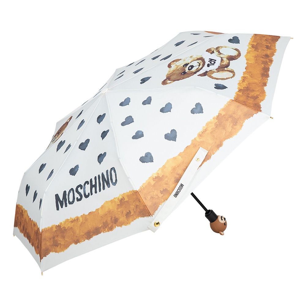 Moschino Зонт складной Moschino 8377-OCI Painted Bear Cream Арт.: product-3389