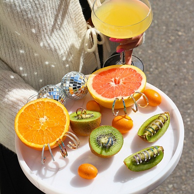 Серьги Multicolour Rainbow-Gold  Coeur de Lion  0147/23-1535 