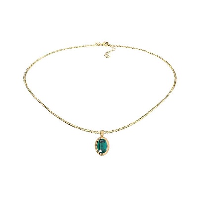 Колье TIVOLA UNICA big (G/P) Emerald 3cm 420549 