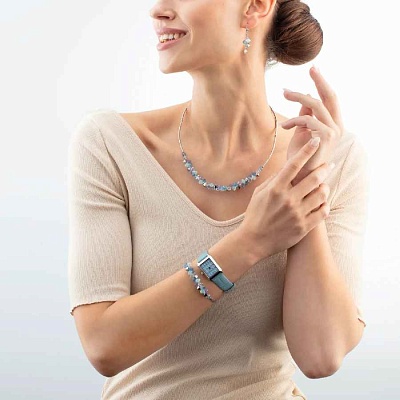 Колье Blue-Aqua  Coeur de Lion  2038/10-0737 