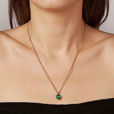 Колье ETTE SG EMERALD GREEN  Dyrberg Kern  360016 