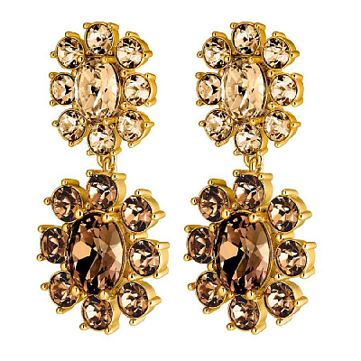 Серьги LINA SG BROWN /GOLDEN Dyrberg Kern *450074 *450074 