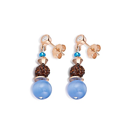 *Серьги Blue-Brown *4864/21-0711 