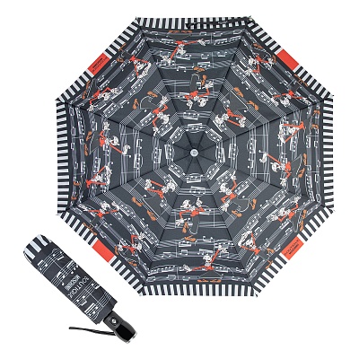 Зонт складной Moschino 7991-OCA Olivia and music Black product-3431 