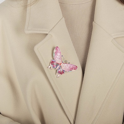 Брошь Бабочка Махаон  Shadore  XZ1131.9 R/S 