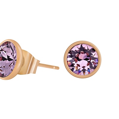 Пусеты Light Rose  Fiore Luna  SWE297 LR RG 