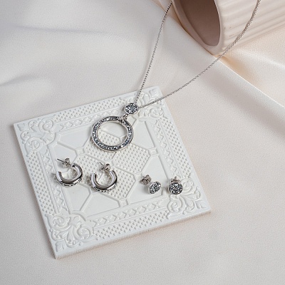 Колье CAL  Fiore Luna  B2103SW-N01.1 BW/S 